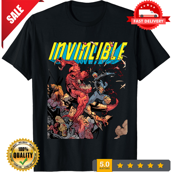 Invincible Vs Alien T-shirt Short sleeve tee plus sizes anime customs men clothe, LIMITED EDITION-TH63735