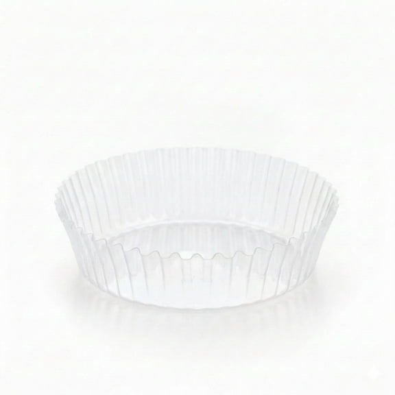 Pastry Tek Invisa-liner 2 oz Round Clear Plastic Bakery Liner - 2 1/2" x 2 1/2" x 1" - 200 count box