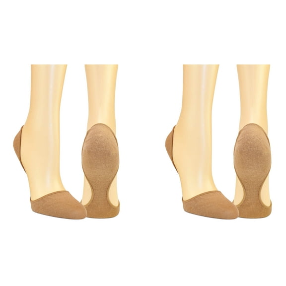 InvisaSock Closed Toe 2 Pair Pack Socks - Mocha