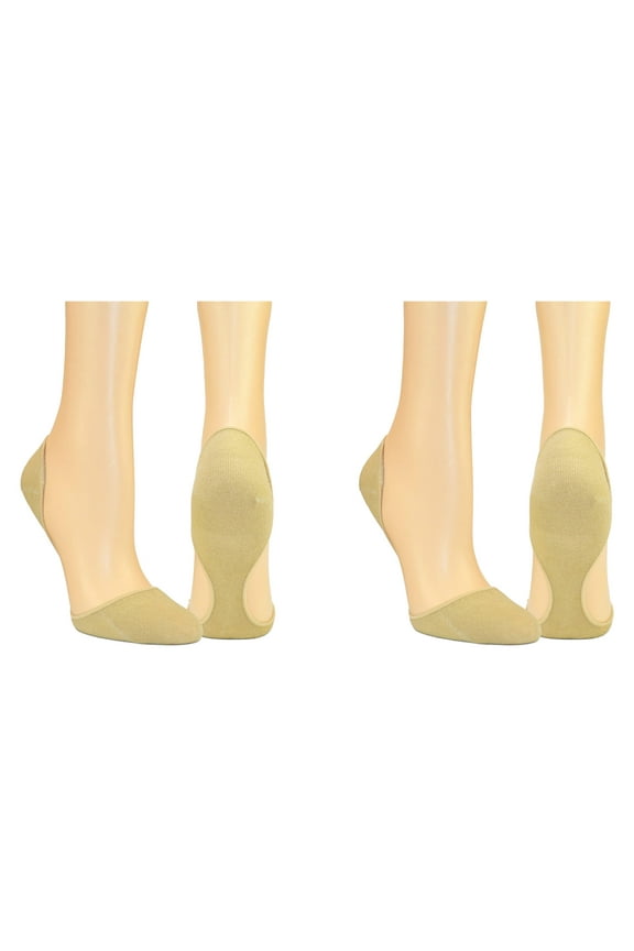 Closed Toe 2 Pair Pack Socks - Nude