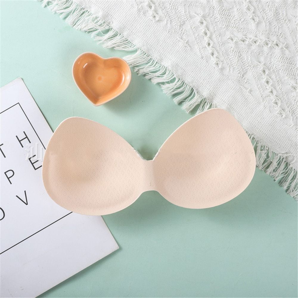 Invisable Removeable Breast Enhancer Body-fitted Design Bikini Insert Pads  Thick Bra Pads Push Up Swimsuit Sponge Foam NUDE TYPE 7
