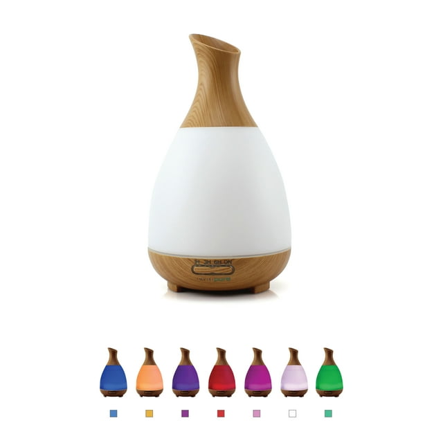 InvisiPure Alta Aromatherapy Diffuser - 200ml - Adjustable Mist, 7 Color LED, and Automatic Shutoff