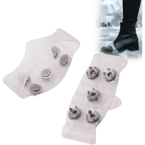 Invisible Anti-Slip Ice Claws, Universal 5-Tooth Ice Cleats for Shoes & Boots, Winter Outdoor Snow & Hiking Traction Cleats, for Snow, Ice, and Slippery Surfaces