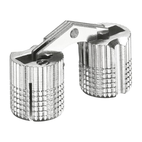 Invisible Brass Barrel Hinges, 12x27.5mm Cylindrical Hidden Cabinet Furniture Hinges Electroplated Finish 180 Degree Opening Angle for DIY Jewelry Box Furniture Hand, Silver Tone