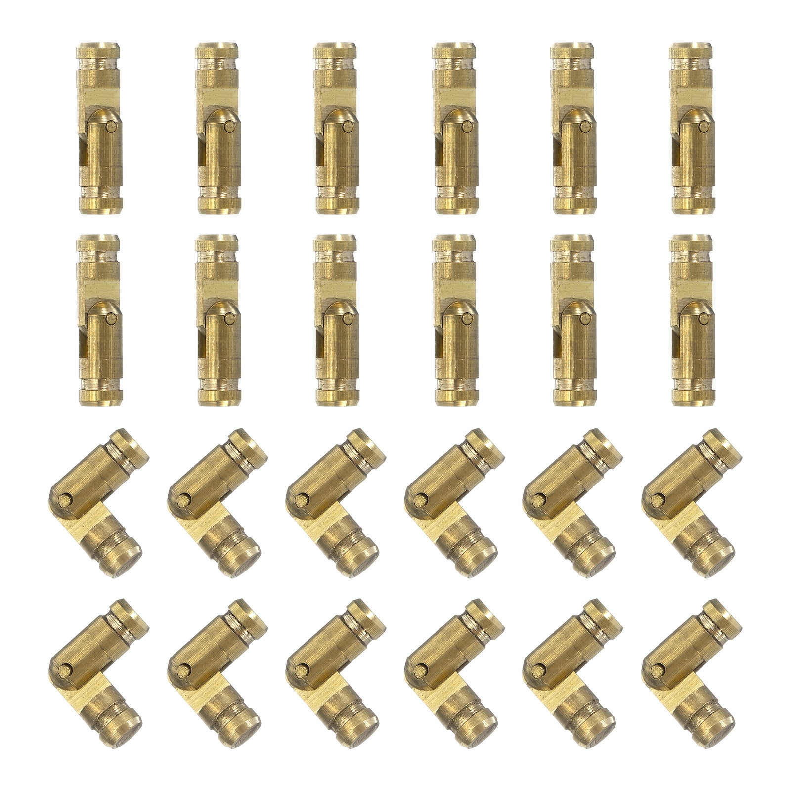 Invisible Brass Barrel Hinges, 40 Pack 4x15mm Brass Concealed Hinges