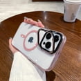 thumbnail image 1 of Invisible Camera Lens Kickstand Case for iPhone 14/13 /Pro Max,Magnetic Compatible with Magsafe, Transparent Hard Slim Cover (Pink,for iPhone 14), 1 of 5