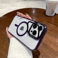 thumbnail image 1 of Invisible Camera Lens Kickstand Case for iPhone 14/13 /Pro Max,Magnetic Compatible with Magsafe, Transparent Hard Slim Cover (Purple,for iPhone 13 Pro), 1 of 5