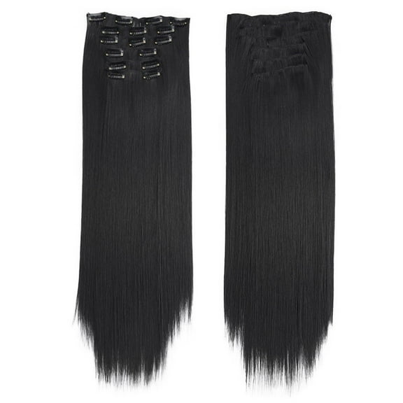 Invisible Clip In Hair Extensions Human Hair,Hair Extensions,Clip in Hair Extensions Real Human Hair Clip, Human Hair Clip in Extensions Black Women Invisible Natural Straight Seamless(A)