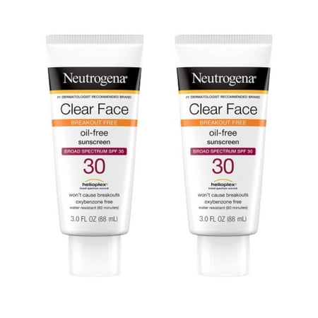 Invisible Daily Sunscreen Lotion SPF 30 - Water Resistant Sun Block Lotion Oxybenzone Free Sunscreen for Face | Moisturizing & Quick Drying Skin Sun Protection| 3 FLOZ Per Pack, Pack of 2
