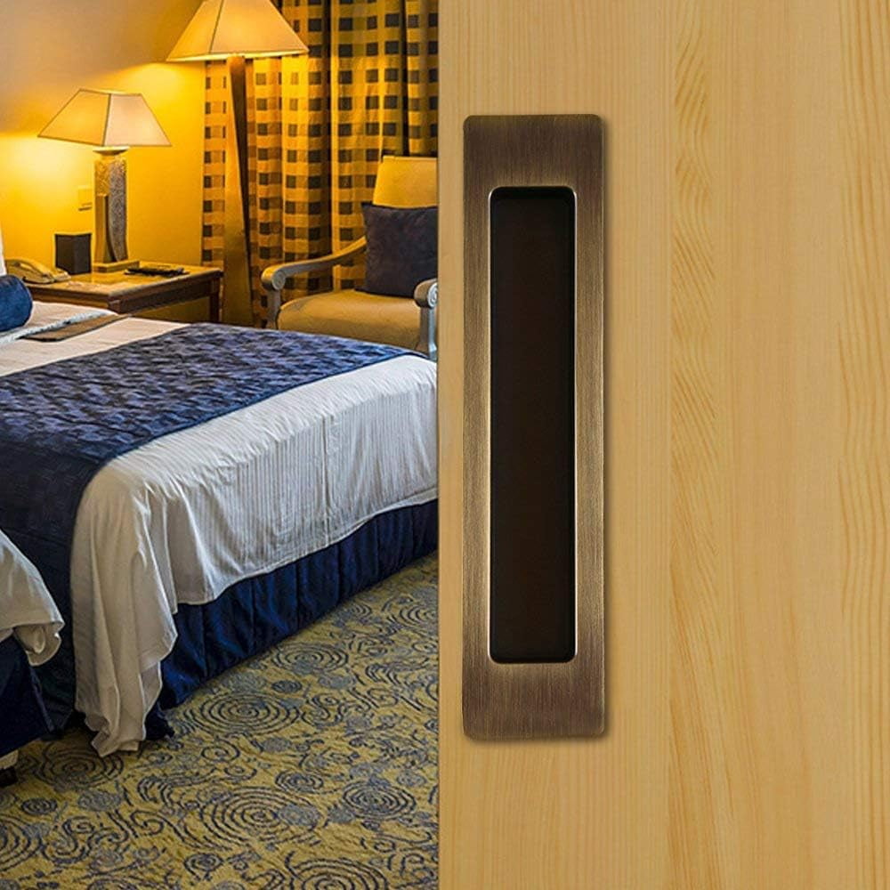Invisible Door Handle For Sliding Barn Wooden Door Furniture Hardware