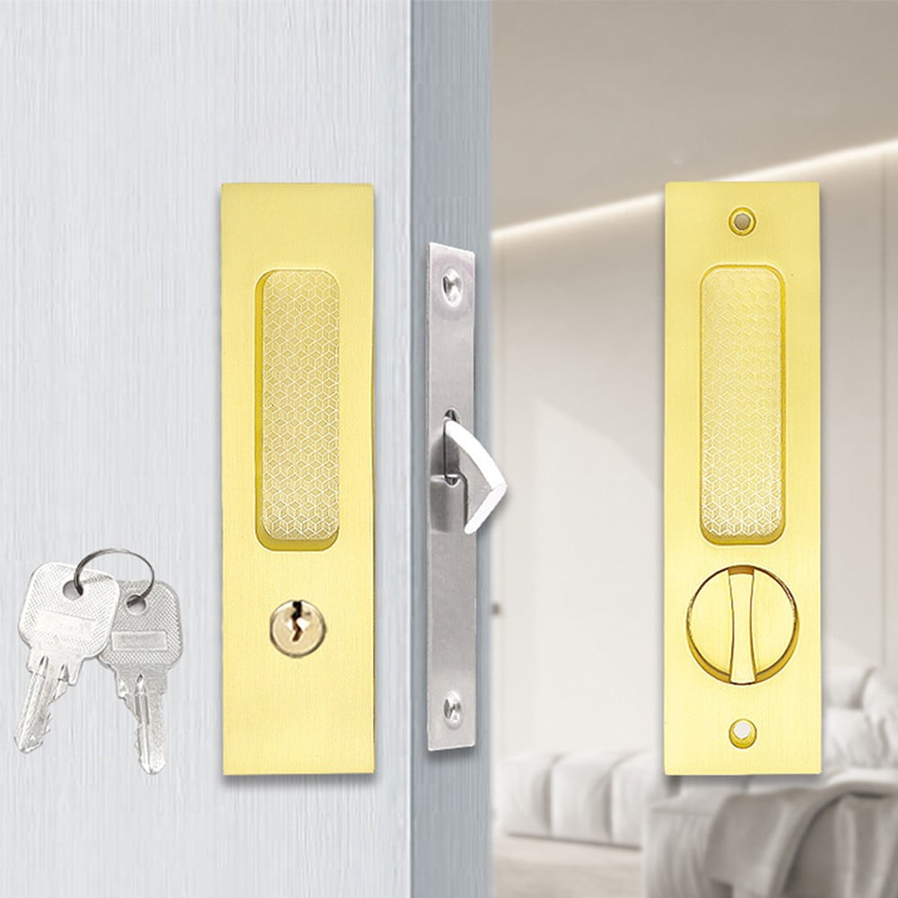 Invisible Door Lock Balcony Wooden Sliding Door Lock With Key Sliding