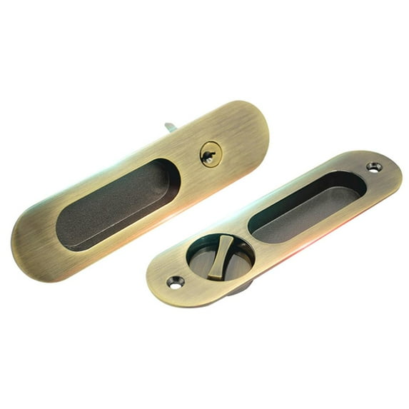 Invisible Door Lock Handle With Keys For Sliding Barn Wooden Gate Door #2