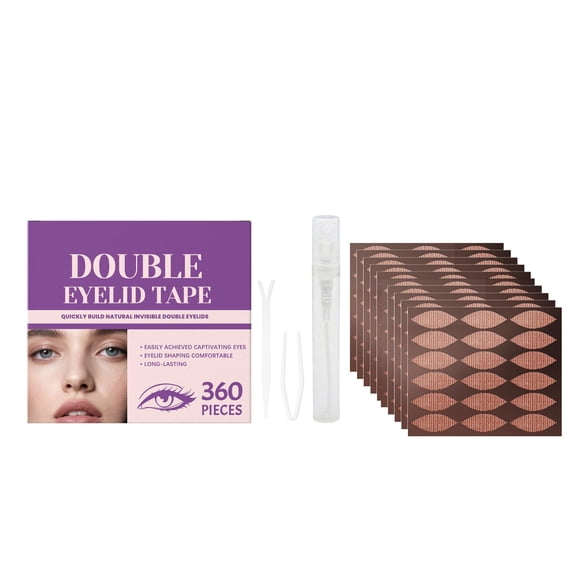 Invisible Double Eyelid Tape 360pcs - Waterproof Lace Eye Lift Strips for Hooded/Sagging Eyes, Seamless Blend for All Eyelid Types