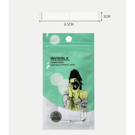 Invisible Double Sided Fashion Tape Strips For Secure All Day Hold Clear Discreet Adhesive For Dresses Tops Necklines And Strapless Outfits