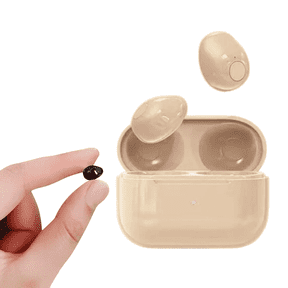 Invisible Earphones Mini Headphones V5.2 Bluetooth TWS In-Ear Earbuds Noise Reduction Wireless Sleep In-Ear Earbuds With Micr,Skin Color