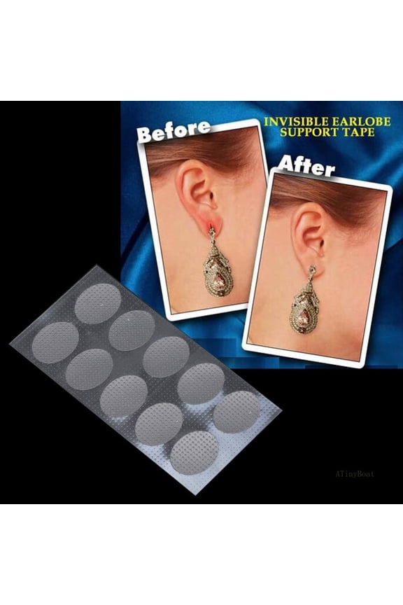 Invisible Earring Stabilizers 500PCS, Waterproof Ear Support Patches, Clear Earlobe Protectors for Heavy Earrings