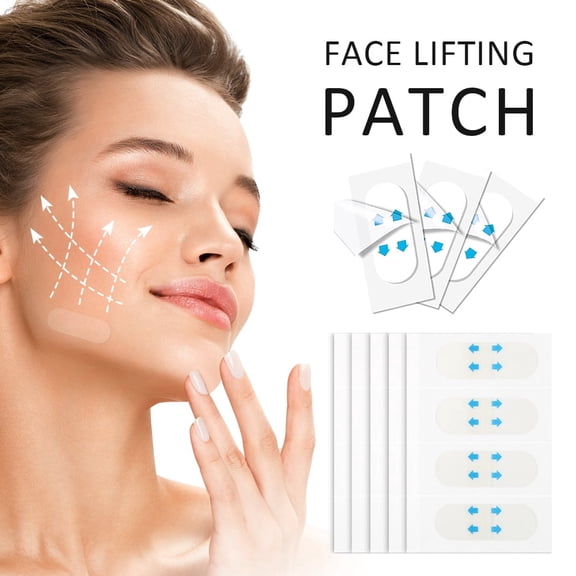 Invisible Face Lift Tape, V Shape Face Lifting Sticker for Instant Jawline Tightening, Double Chin Reducer, Neck & Face Contouring, Advatned Grade Skin Tightening Patch for Women, 80 Packs