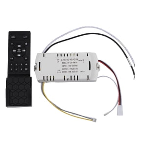 Invisible Fan Light Remote Control with DC 24V Inverter Controller, 6 Speed Adjustment, Stepless Dimming Function, Ceiling Fan Remote and Receiver Replacement Kit