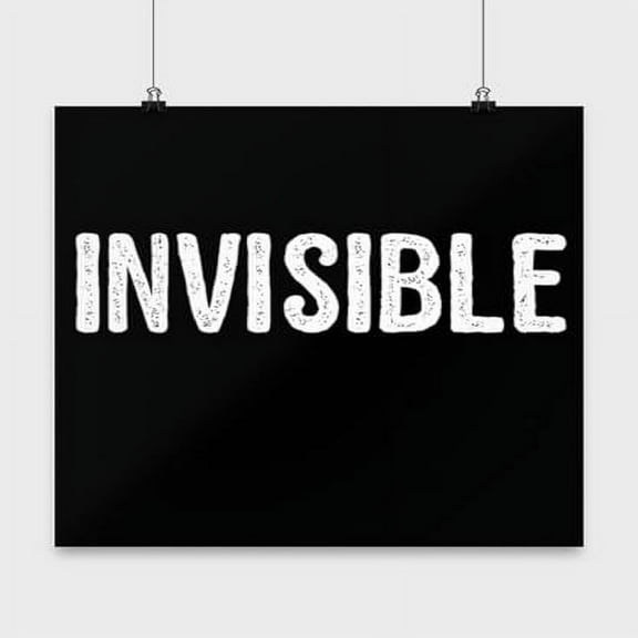 Invisible Funny Introvert Art - Home Office Decor - 13x13 Poster Print