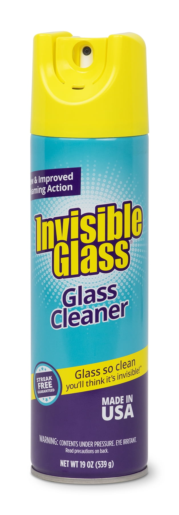 Invisible Glass 91160-6PK Premium Glass Cleaner with EZ Grip 19-Oz Can,  114. Fluid_Ounces, 6 Pack