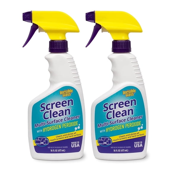 Invisible Glass 92013-2PK 16-Ounce Screen Clean Multi-Surface Cleaner Perfect for Touch Screens, Hygienically Cleans Laptops, Smart Phones, Tablets, and More , Pack of 2