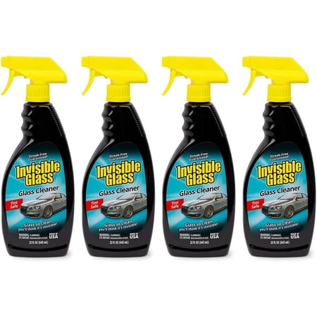 Invisible Glass 92164-4PK Premium Glass and Window Cleaner for Auto and Home Cleans Glass, Windows, Windshields, Navigation Screens, Streak-Free, Ammonia-Free, Tint-Safe, 22 Fl Oz, Pack of 4