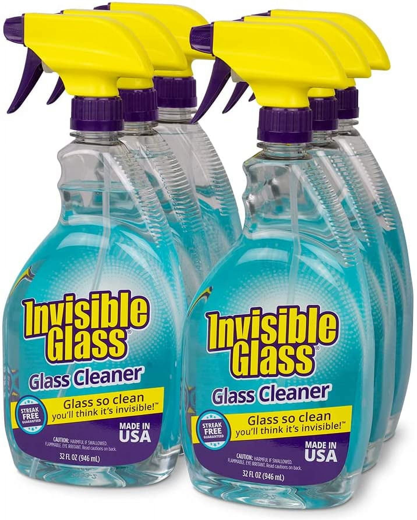Invisible Glass 92194-6PK 32-Ounce Cleaner and Window Spray for Home and  Auto for a Streak-Free Shine Film-Free Glass Cleaner and Safe for Tinted  and Non-Tinted Windows and Windshield Film Remover 