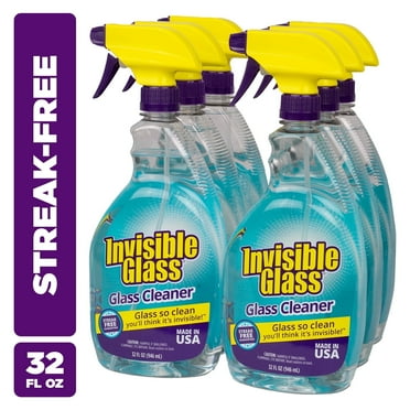 Invisible Glass 92194-6PK Premium Glass and Window Cleaner for Auto and Home Cleans Glass, Windows, Windshields, and More, Streak-Free, Ammonia-Free, Tint-Safe, 32 Fl Oz, Pack of 6