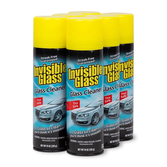 Invisible Glass 91164-6PK Premium Glass and Window Cleaner for Auto and Home Cleans Glass, Windows, Windshields, Navigation Screens, and More, Streak-Free, Ammonia-Free, Tint-Safe, 19 Oz, Pack of 6