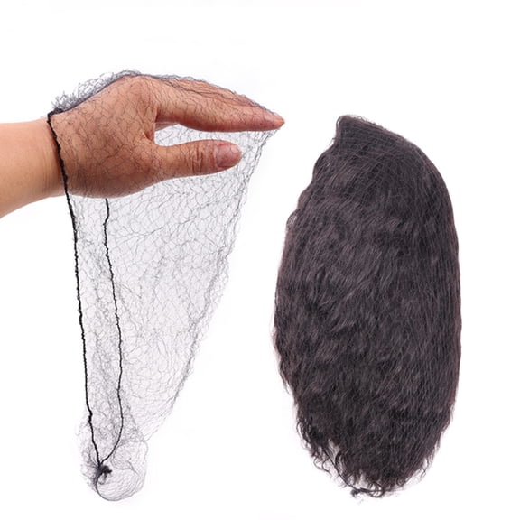 Invisible Hair Nets for Long Hair, 100 Pcs 18-46 inch Black Elastic Mesh for Women Wigs Hair Bun Food Service