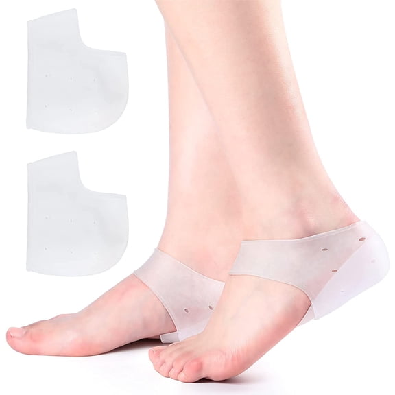 Invisible Height Increase Insole Heel Lift Insole Invisible Foot Reinforcer Non-Slip Heightening Socks Invisible Heightening Insoles for Men and Women (2 cm)