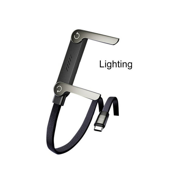 Invisible Holder Charger Cable, 240W Fast Charging Cord with Built-in Phone Stand, Type C and Folding Phone Holder 5ft to Smartphones Tablets