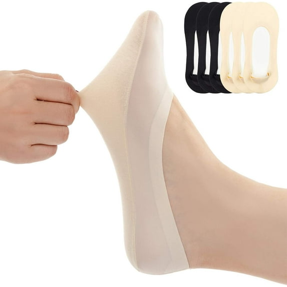 Invisible Ice Silk Breathable Non-Slip Socks ,Womens No Show Thin Socks Cotton Nylon Low Cut Liner Non Slip hidden Invisible Socks for Flats Sneaker