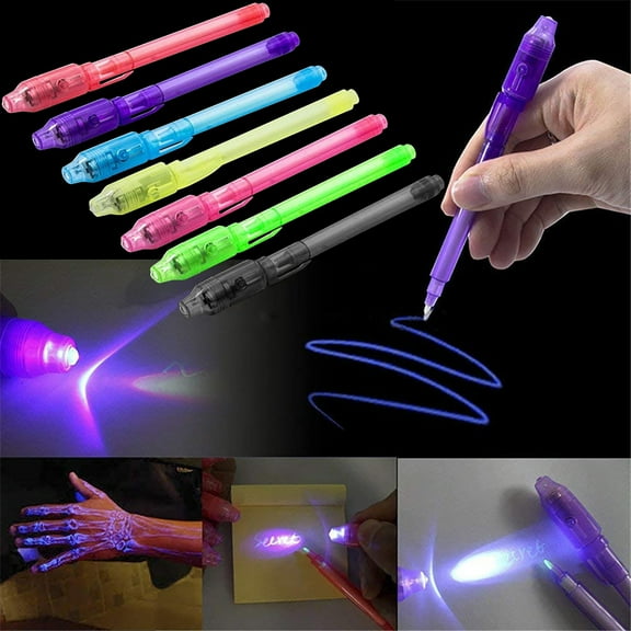 Invisible Ink Highlighter Yellow Multifunction Luminous Light Invisible Ink Pen Uv Money Checker Drawing Learning Pen 20Ml