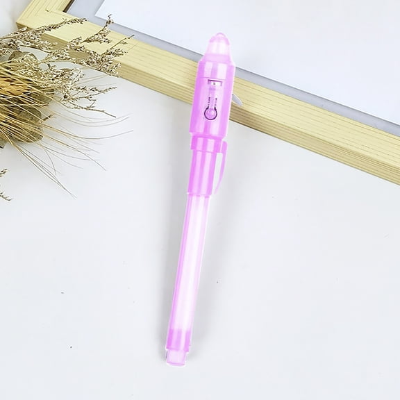 Invisible Ink Pen with UV Light Secret Message Writer Disappearing Ink Marker for Creative Writing and Mystery Games 5.5 inches