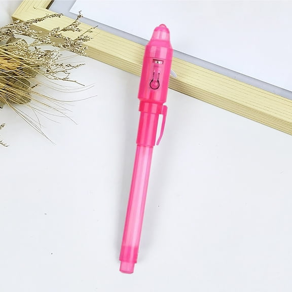 Invisible Ink Pen with UV Light Secret Message Writer Disappearing Ink Marker for Creative Writing and Mystery Games 5.5 inches