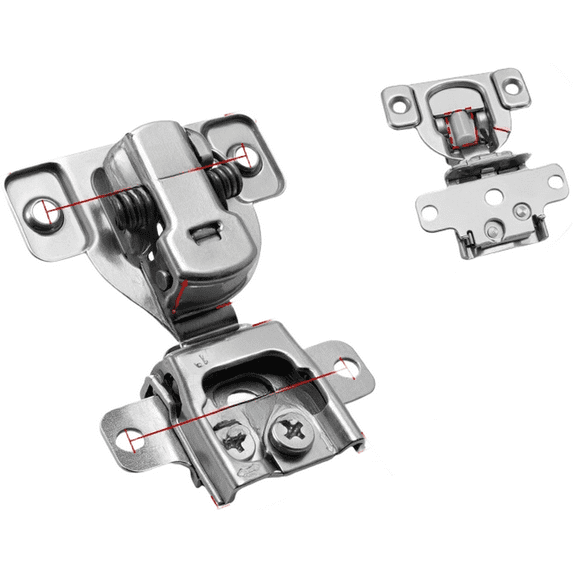 Invisible Inward Opening Hinge Silent Damping Buffer Closure 3D Adjustable