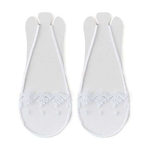 Invisible Lace Not Show Half Toe Socks With Slingback Breathable Cotton Liner Socks For Women Casual Shoe Hosiery