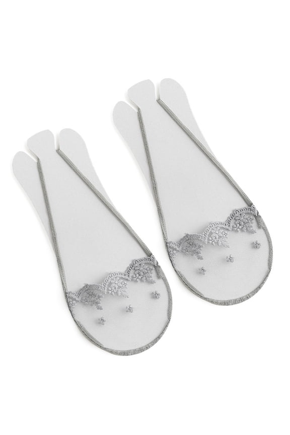 Invisible Lace Not Show Half Toe Socks With Slingback Breathable Cotton Liner Socks For Women Casual Shoe Hosiery
