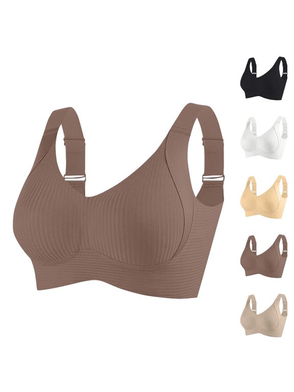 Invisible Lift Bra, Invisible L ift Bra, Adjustable Wireless Bras for Older Women 19# Brown 36