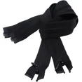 thumbnail image 1 of Invisible Light Weight Black Separating YKK Zippers for Clothes, Crafts & Sewing Projects - Color: Black - Made in The United States (2 Zippers Per Pack) (24" Inches), 1 of 1