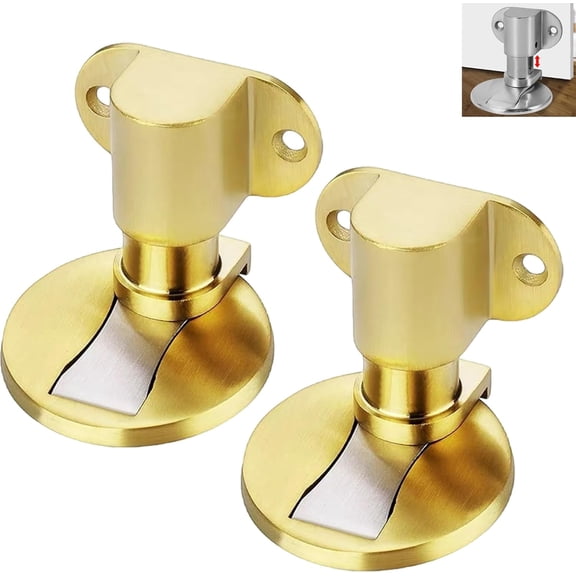 Yardley London Floor Mount Magnetic Door Stopper Gold 2 Pack