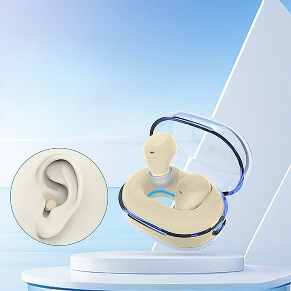 Invisible Mini Earbuds Wireless Bluetooth, Earbuds for Work, Small Headphones Spacecraft Low Delay Noise Reduction Bluetooth 5.3 Earphones Clearance