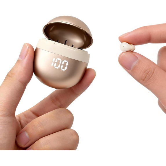 Invisible Mini Earbuds Wireless Bluetooth, Low Profile Micro Smallest Tiny Discreet Hidden Earbuds for Work, Small Headphones, Invisible Sleep Wireless Earphone IPX5 Waterproof for Small Ear Canals