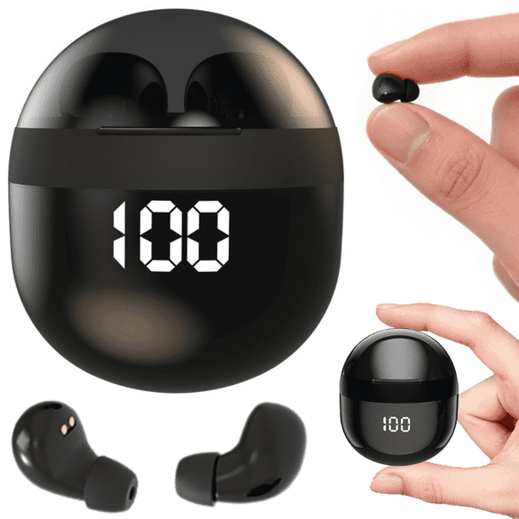 Invisible Mini Earbuds Wireless Bluetooth Small Headphones Low Profile Micro Smallest Tiny Discreet Hidden Headphones for Work Invisible Sleep Wireless Earphone for Small Ear Canals