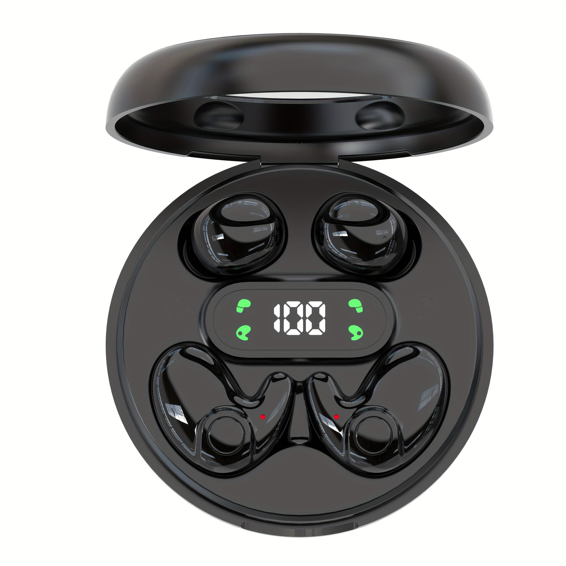 Invisible Mini Sleep Earbuds, 2 Pairs Wireless Bluetooth Earbuds with Long Battery, Hi-Fi Sound, Noise Reduction, Touch Control, Digital Display for Sports Office Sleep, Compatible All Smartphones