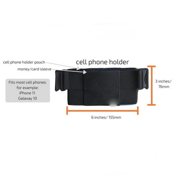 Invisible Minimalist Wallet – Unisex Hidden Waist Pack for Phone, Cards & Passport , No-Belt Secure Carry (Fits All Sizes) – Travel & Everyday Essential Black