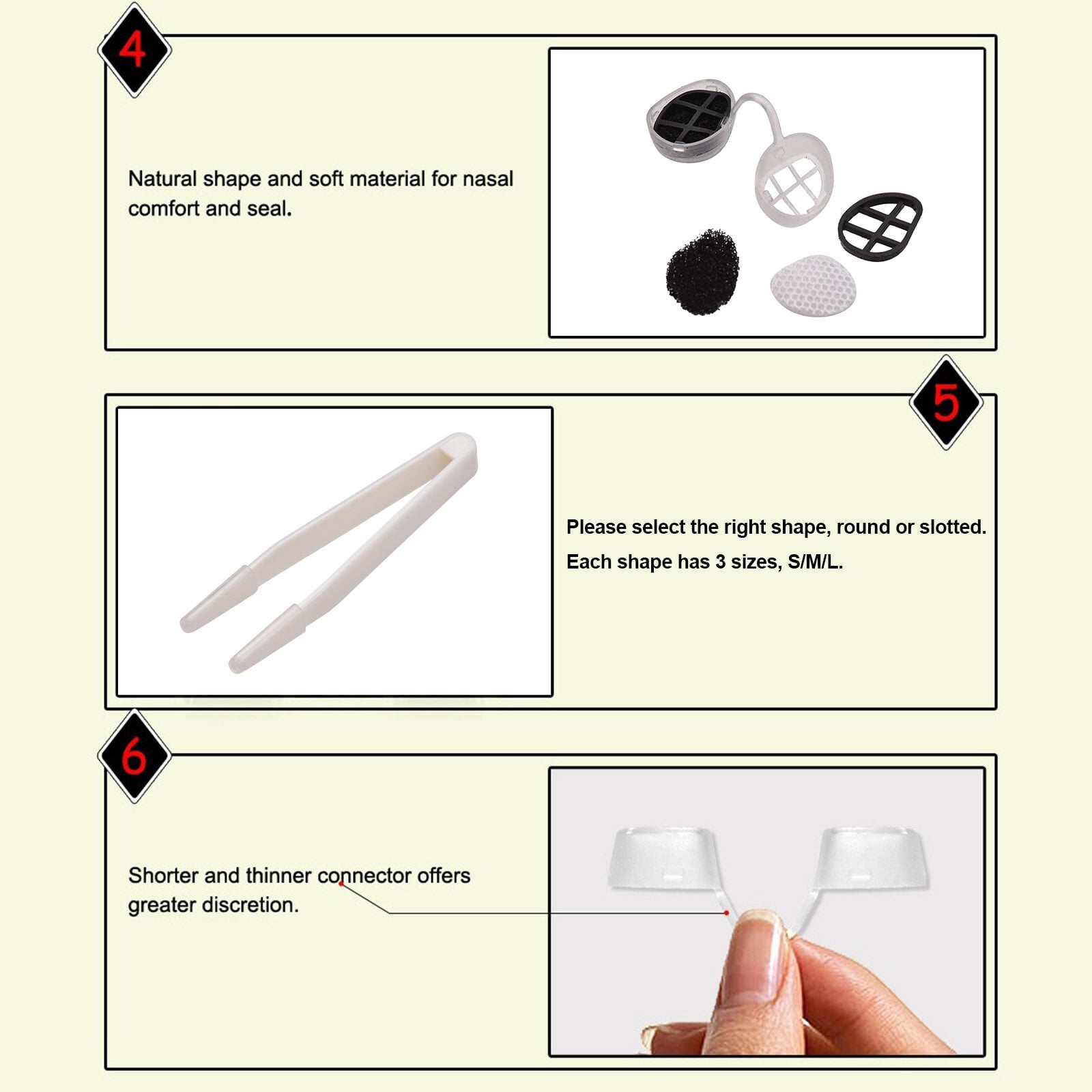 Invisible Nasal Filter UltraBreathable Nasal Filters Nasal Filters