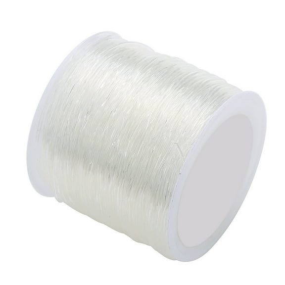 Clear Bead Cord for Jewelry Making, Elastic Bracelet Rope Transparent and Shiny, Wide Application, Good Elasticity, Suitable for Beaded Bracelets (1.0mm)