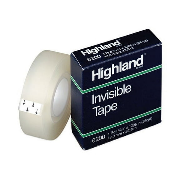 Invisible Permanent Mending Tape, 1" Core, 0.75" X 36 Yds, Clear | Bundle of 2 Rolls